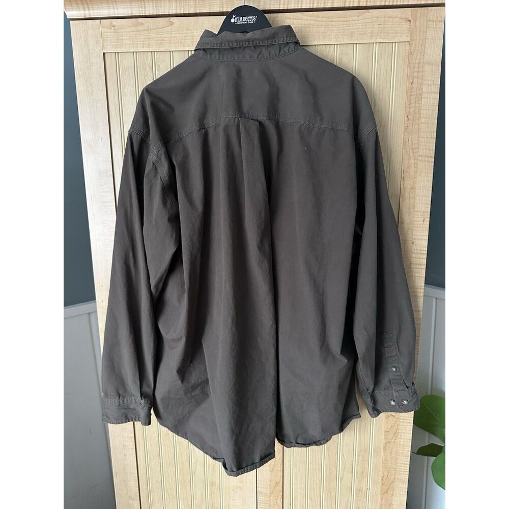 Carhartt 3X Work Shirt Heavy Long Sleeve Button Up / Light Jacket Gray XXXL VTG - Picture 3 of 5